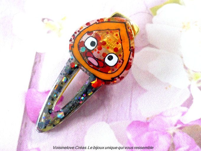 Barrettes kawaii stdio Ghibli noir et rouge