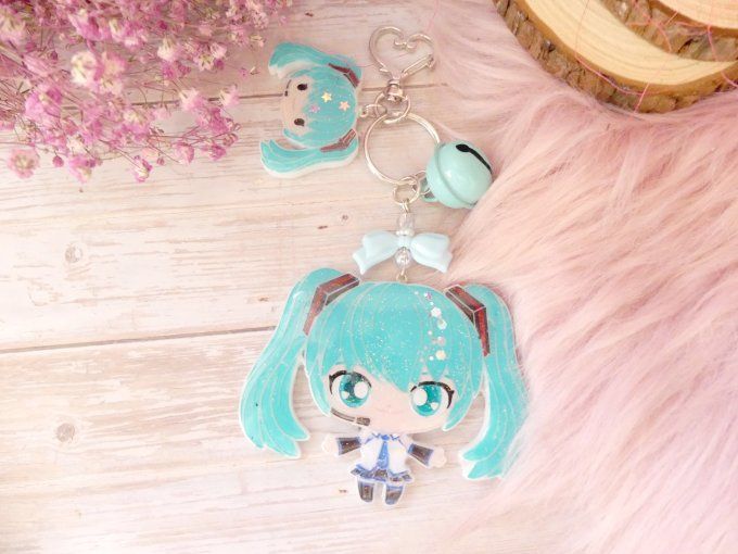 Porte clef résine époxy Hatsune Miku