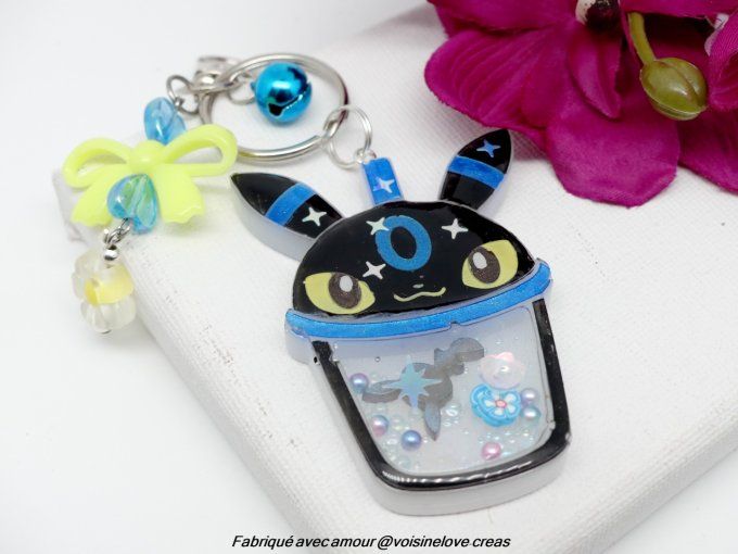 Porte clef secoue moi bubbletea Noctali Shiny